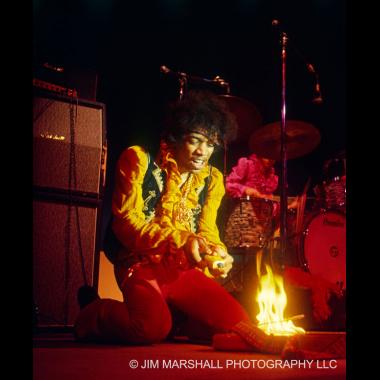 Jimi Hendrix burning his Strat, Monterey Pop Festival, 1967